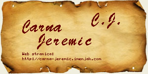 Čarna Jeremić vizit kartica